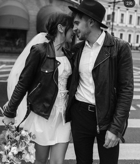 Punk Rock Engagement Photos, Prenup Outfit, Wedding Snap, Edgy Wedding, Pre Wedding Poses, Dark Romantic, Civil Ceremony, Las Vegas Weddings, Vegas Wedding