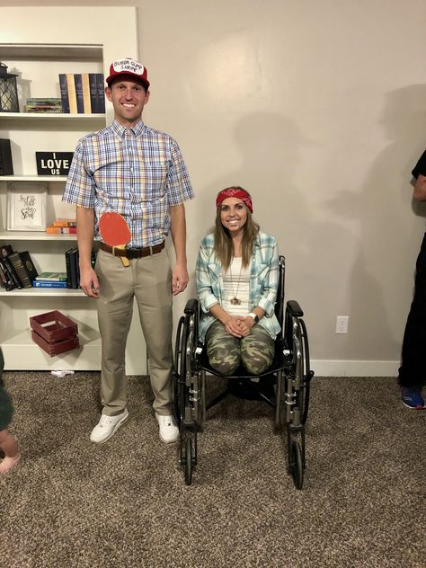 Forrest Gump and Lieutenant Dan Halloween costume Forrest Gump And Lieutenant Dan Costume, Lieutenant Dan Costume, Forrest Gump Costume, Lieutenant Dan, Forest Gump, Couple Costume, Cute Couple Halloween Costumes, Forrest Gump, Custom Ideas