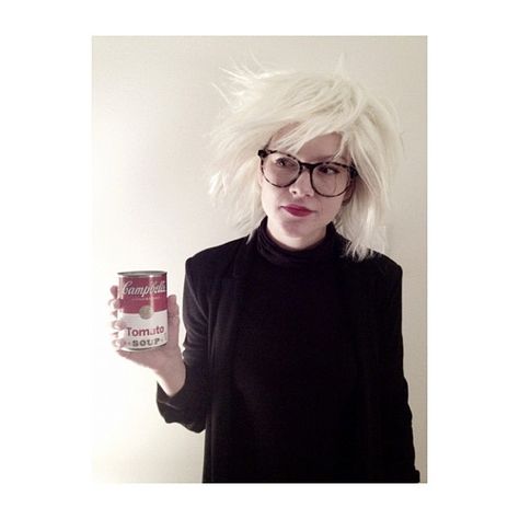 Andy Warhol costume Pop Art Costume, Andy Warhol Inspired, Pop Art Makeup, Diy Kostüm, Costumes For Teens, Art Costume, Up Costumes, Family Costumes, Costume Makeup