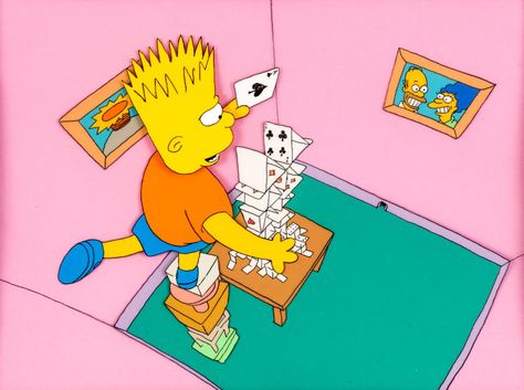 Animation Art:Production Cel, The Tracey Ullman Show Bart Simpson Production Cel Set-Upand Background (Fox, 1987).... Image #1 Tracey Ullman, Animation Cel, Cartoon Drawing Tutorial, Art Production, Set Up, The Simpsons, Lisa Simpson, Animation Art, Season 1