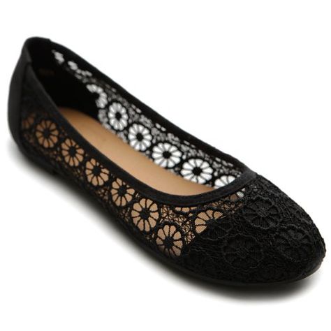 Ollio Womens Ballet Shoe Floral Lace Breathable Flat9 BM US Black * Want additional info? Click on the image. Note:It is Affiliate Link to Amazon. Black Wedding Shoes, Ballet Shoe, Wedding Shoes Flats, Fashion Shoes Flats, Wedding Flats, Cute Flats, Lace Heels, Girly Shoes, Ballerina Shoes