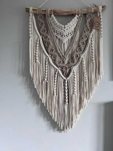 Macrame Wall Hanging Ideas Handmade, Minimalist Style Wall Hanging, Modern Farmhouse Wall Tapestry, Trendy Boho Earth Tone Macrame Mural - Etsy Wall Hanging Ideas Handmade, Macrame Wall Hanging Ideas, Macrame Mural, Rustic Room Decor, Driftwood Macrame, Tapestry Macrame, Wall Weaving, Wall Hanging Ideas, Weaving Tapestry