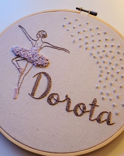 Dancing Crafts, Ballet Embroidery, Ballerina Embroidery, Sewing Embroidery, Sewing Embroidery Designs, Embroidery And Stitching, Hoop Art, Dancing, Embroidery Designs