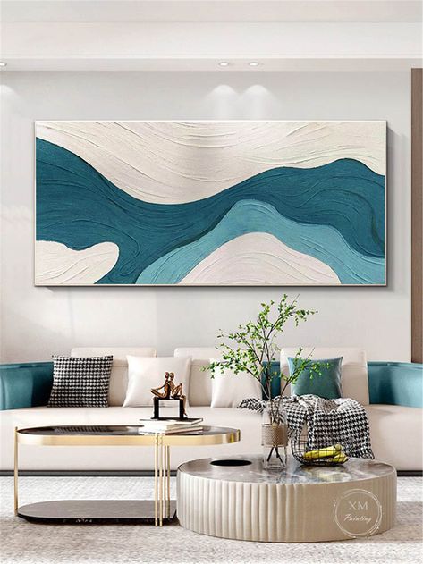 Abstract Wall Art Horizontal, Modern Wall Pictures, Best Art For Living Room, Latest Paintings For Living Room, Wall Canvas Painting Living Rooms, Living Room Designs In Blue, Large Painting For Living Room, Painting Ideas In Living Room, Canvas Painting Ideas Home Decor