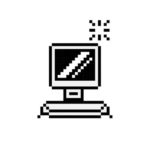 Pc Computer, Pixel Art, Ibm Logo, Flat Screen, Vector Free, Clip Art, Computer, Screen, Signs