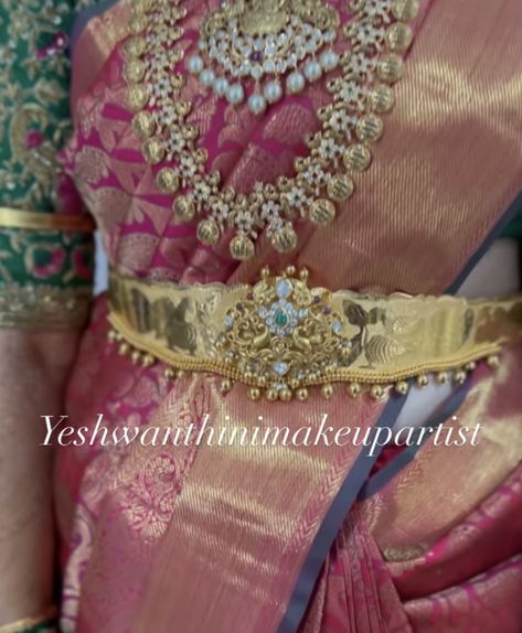 Baby Vaddanam Designs Gold, Vadanam Designs Gold, Vaddanam Designs Gold Indian, Gold Vaddanam, Vaddanam Designs, Bride Hairstyle, Saree Jewellery, Gold Bangle Set, Diamond Wedding Jewelry