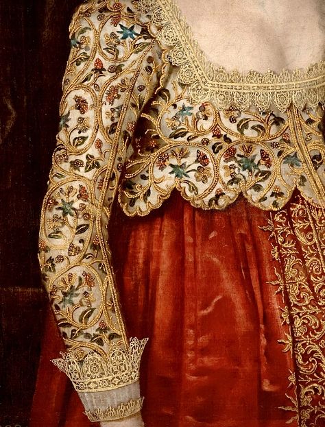 17th Century Fashion, British School, Portrait Of A Woman, Historical Costume, Detail Art, Baroque Fashion, Historical Dresses, Fantasy Fashion, Historical Clothing