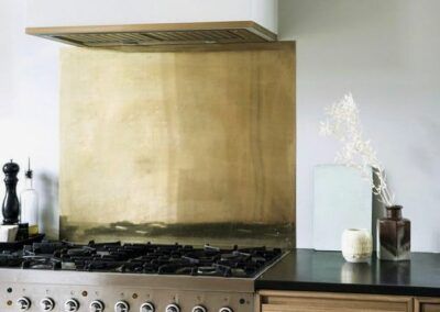 Brass Sheets | Stunning Range of Finishes | Halman Thompson Brass Backsplash Kitchen, Brass Backsplash, Copper Splashback, Kitchen 101, Brass Kitchen Sink, Copper Top Table, Stove Backsplash, Copper Wall Art, Bronze Sink