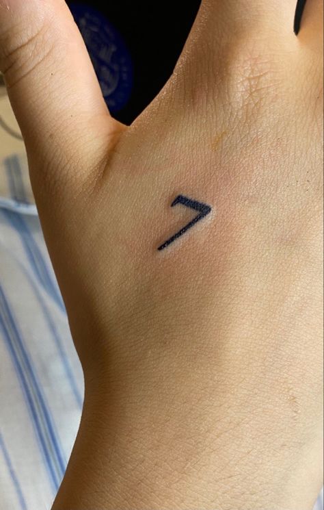 Number 7 Tattoo, Feminist Tattoo, Matching Tats, 7 Tattoo, Bts Tattoos, Number Tattoos, Hand Pictures, Number 7, Minimal Tattoo