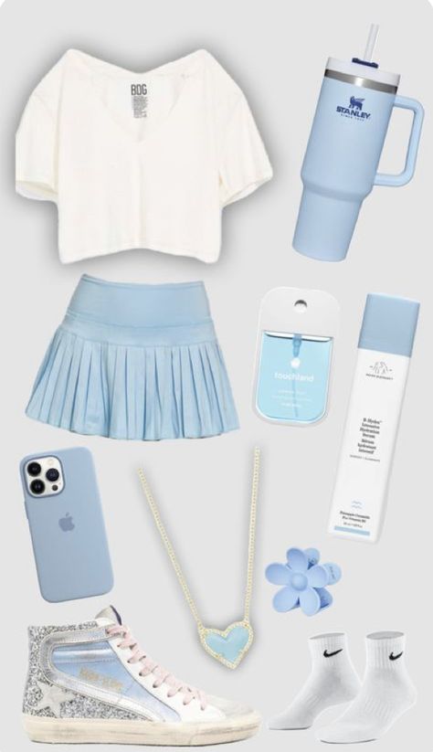 Cute Middle School Outfits, Preppy Outfits For School, Blue Preppy, Preppy Inspiration, Preppy Summer Outfits, Casual Preppy Outfits, Cute Lazy Day Outfits, Trendy Outfits For Teens, Cute Outfits For School