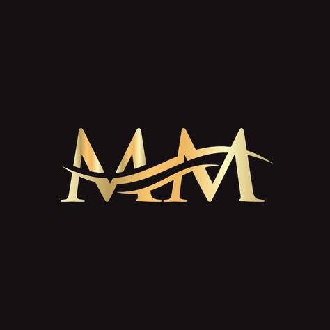 Mm Logo Design, Two Letter Logo, Startup Logo Design, M Letter Images, Mm Logo, Wedding Card Design Indian, Gold Logo Design, S Logo Design, Startup Logo