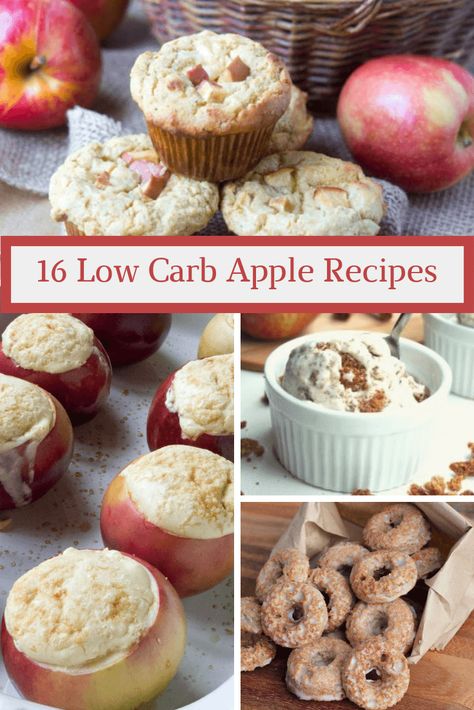 Low Carb Apple Recipes, Keto Apple Recipes, Baked Apple Dessert, Apple Recipes Healthy, Fall Apple Recipes, Salad Buah, Apple Recipes Easy, Apple Dessert Recipes, Low Carb Diet Plan