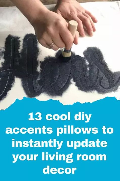 Decorate your living room on a budget with these easy diy accent pillows you can make for cheap. How to make diy designer accent pillows for your living room couch. Easy Living Room Decor, No Sew Pillow Covers, Throw Pillow Diy, Pillows Diy, Scarf Display, Dyed Pillows, Room On A Budget, Sew Projects, Pallet Designs