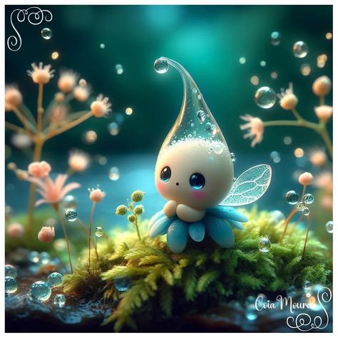 Water Challenge, Mythical Creatures Fantasy, Angels Beauty, Camera Art, Fairy Pictures, Cute Fantasy Creatures, Cute Cartoon Images, Beautiful Art Pictures, Cute Fairy