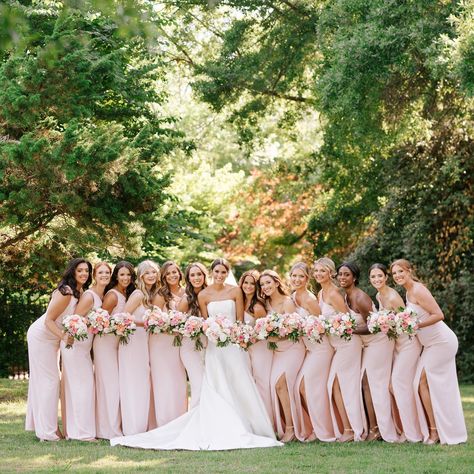 The ladies are looking pretty in pink! ⁠ ⁠ .⁠ .⁠ ⁠ Day of Coordinator: @thehardinhouse⁠ Photographer: @_whitphotography⁠ Venue:… | Instagram Bridesmades Dresses, Las Vegas Wedding Photos, Pastel Pink Weddings, Day Of Coordinator, Soft Pink Wedding, Pink And White Weddings, Light Pink Wedding, Wedding Party Outfits, Pink Wedding Theme