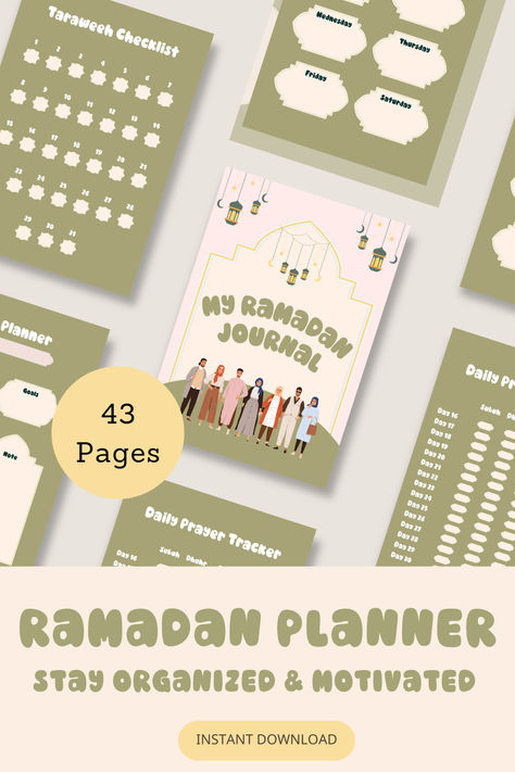 This Muslimah Aesthetic Ramdan Journal is the perfect way to stay organized and consistant this Ramdan 2024. This Ramadan planner could even be used for Kids! This Ramadan planner is printable. Keep your ramdan aesthetic with this beautiful illustrated digital journal! This Muslim planner will be great to stay on track. This one is for the Aesthetic Muslimah girlies looking for the perfect addition to their daily Ramadan routine! This Muslim planner ramadan is a pdf and ready to go instantly! Ramadan Planner 2024, Ramadan Routine, Muslim Planner, Aesthetic Ramadan, Planner Ramadan, Ramadan Journal, Journal Daily Planner, Ramadan Planner, Journal Daily