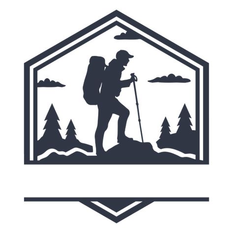 Trekking Logo, Hiker Silhouette, Adventure Minimalist, Hiking Logo, Trekking Quotes, Ad Monogram, Climbing Girl, Dream Bigger, Adventure Logo