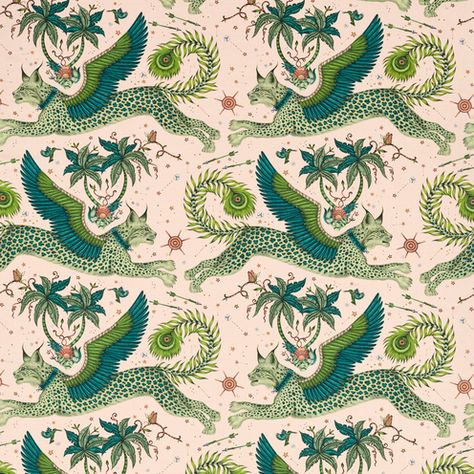 Lynx Linen - Pink | Kravet Emma Shipley, Clarke And Clarke Fabric, Peacock Tail, Magical Accessories, A Wallpaper, Wallpaper Direct, Snake Plant, Hand Drawn Design, Creative Hobbies