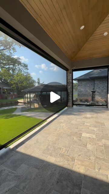 Phantom Screens of Greater Houston on Instagram: "Enjoy the patio without the bugs! Motorized, retractable screens by Phantom Screens. #phantomscreens #motorizedscreens #retractablescreens #homedesign #homeinspo #homeideas #homedecor #customhome #outdoorliving #outdoorkitchen #custompools #patio #patioinspo #fyp #foryoupage #houston #doorscreens #patioenclosures #homeimprovement" Back Porch Enclosure Ideas, Outdoor Screened In Patio Ideas, Patio Enclosure Ideas On A Budget, Diy Enclosed Patio, Porch To Sunroom Conversion, Closed Patio, Retractable Screen Porch, Patio Screen Enclosure, Enclosed Patio Ideas