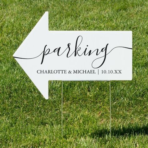 Black and White Wedding Parking This Way Arrow Sign Wedding Parking Sign, Wedding Signboard, Wedding Parking, Emotional Character, Elegant Black And White Wedding, Arrow Sign, Parking Sign, Arrow Signs, Directional Signs