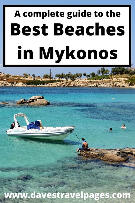 Best Beaches In Mykonos, Mykonos Beach, Greek Islands Vacation, Mykonos Beaches, Beaches To Visit, Greece Travel Guide, Greece Holiday, Beach Ideas, Greece Islands