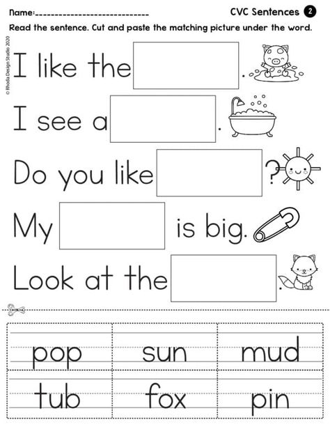 I Can Read CVC Sentences: 10 Free Reading Worksheets Cvc Sentences, Sentence Making, Cvc Worksheets, Phonics Worksheets Free, Cvc Words Worksheets, Structured Literacy, Phonics Sounds, Free Kindergarten Worksheets, Alphabet Worksheets Preschool