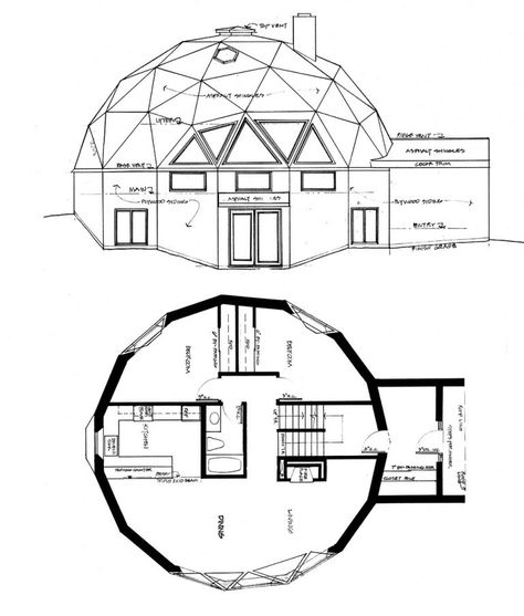 Dome Floor Plans - Natural Spaces Domes Dome House Plans, Geodesic Dome Greenhouse, Dome Greenhouse, Geodesic Dome Homes, Dome Structure, Concept Models Architecture, Dome Home, House Floor Design, Architecture Sketchbook