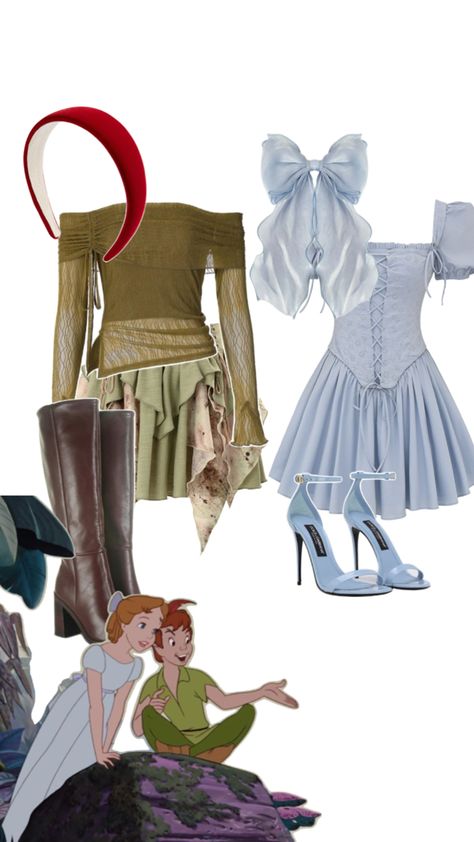 Wendy Peter Pan Costume, Wendy Costume, Wendy Peter Pan, Peter Pan And Wendy, Peter Pan Costume, Peter And Wendy, Y2k Baddie, Halloween Costume Outfits, Themed Outfits