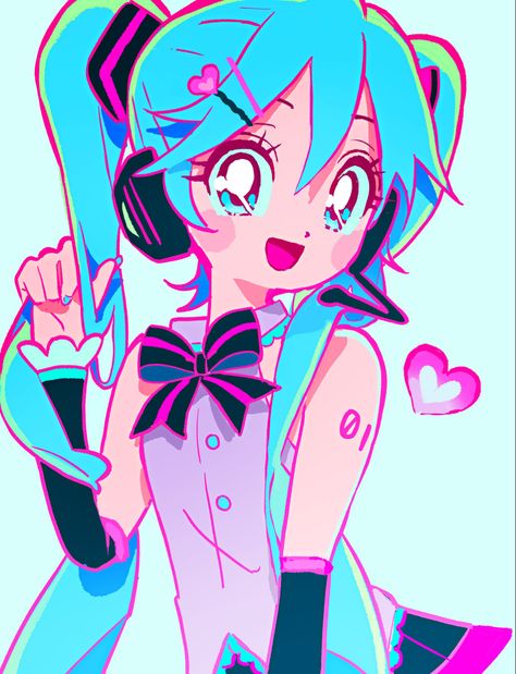 Art Style Inspiration, 영감을 주는 캐릭터, Cute Art Styles, Art Styles, Hatsune Miku, Pretty Art, Blue Hair, Drawing Reference, Vocaloid