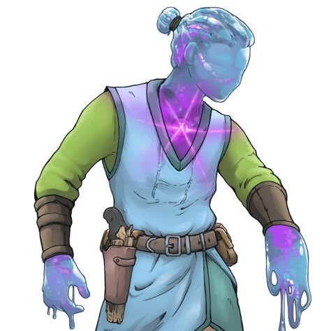 Dnd Slime Character, Slime Humanoid Male, Dnd Plasmoid Character, Plasmoid Dnd Character Art, Plasmoid Dnd Art, Slime Character Design Male, Crystal Character Design, Mutant Character Design, Wild Magic Sorcerer