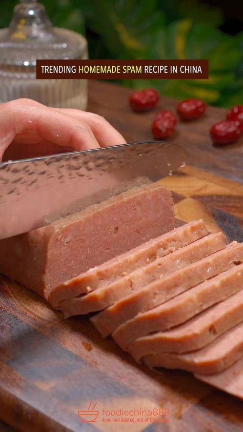 Pork Luncheon Meat Recipe, Luncheon Meat Recipe Ideas, Homemade Luncheon Meat Recipe, Homemade Spam Recipe, Homemade Spam, Luncheon Meat Recipe, Spam Meat, Meet Recipe, Luncheon Recipes