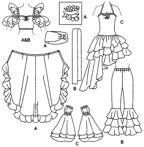 Costumes Flamenco Dress Pattern, Guys And Dolls Musical, Cuban Dress, Carnivale Costume, Carmen Miranda Costume, Crab Costume, Drag Clothing, Seussical Costumes, Cuba Fashion