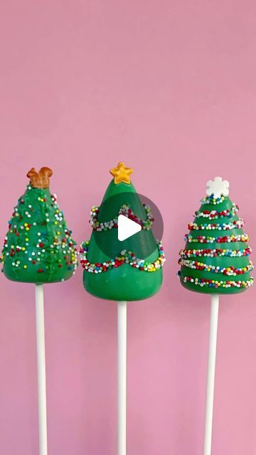 Sweet Whimsy Shop | Cake Pops | Bakery & Tutorials on Instagram: "Christmas tree cake pops, 3 ways. Which is your favorite? 🐿️⭐️❄️
.
.
.
#cakepops #holidaytreats #christmasbaking #cakepoptutorial #christmascakepops #savannahbakery" Christmas Tree Cake Pops, Christmas Cakepops, Christmas Cake Pops Ideas, Holiday Cake Pop, Cake Pop Tutorial, Christmas Cake Pops, Christmas Tree Cake, December 17, Tree Cakes