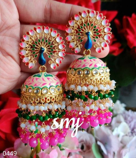 Air Ring Jewelry, Dancing Peacock, Vintage Indian Jewelry, Bridal Jewelry Sets Brides, Bridal Jewellery Inspiration, Indian Jewelry Earrings, Perhiasan India, Indian Bridal Jewelry Sets, Pretty Jewelry Necklaces