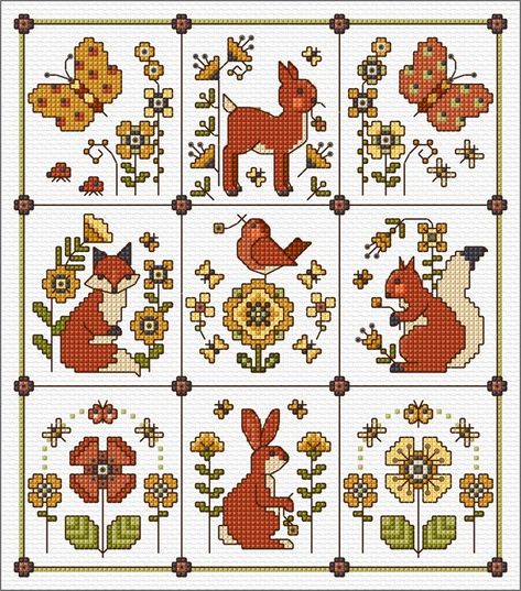 Autumn Sampler 2021 by Lesley Teare Lesley Teare, Autumn Cross Stitch Patterns, Fall Cross Stitch, Blackwork Patterns, Stitch Pictures, Stitch Book, Cross Stitch Animals, Cross Stitch Patterns Free, Free Cross Stitch