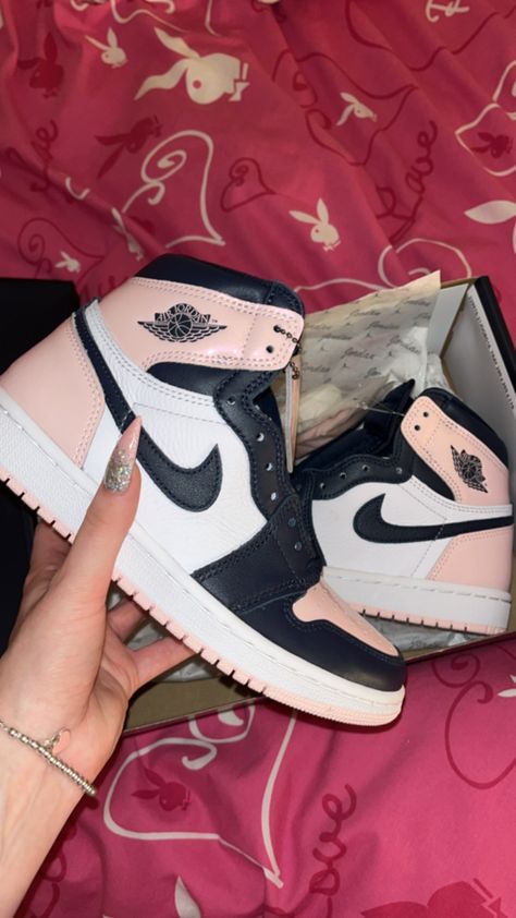 Jordan bubble gum high Nike sneakers shoe pink playboy Air Jordans Retro High, Bubble Gum Pink Jordans, Bubble Gum Jordan 1 Outfit Women, Air Jordan Bubble Gum, Jordan Retro 1 Mujer, Jordan 1 Bubble Gum Outfit, Bubble Gum Jordans, Jordan’s Aesthetic, Bubblegum Jordan 1