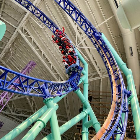 Sandy's Blasting Bronco is a compact steel launched roller coaster at Nickelodeon Universe amusement park, within the American Dream Meadowlands shopping and entertainment complex, at the Meadowlands Sports Complex in East Rutherford, New Jersey, United States. Nickelodeon Universe, The American Dream, Sports Complex, American Dream, Amusement Park, Roller Coaster, Nickelodeon, New Jersey, Universe