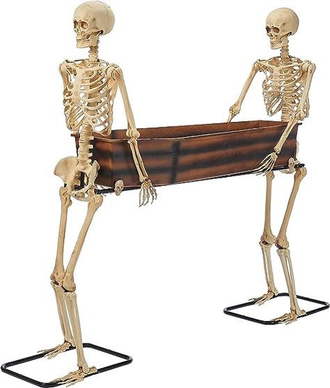 Way to Celebrate Halloween Skeleton Duo Carrying Coffin, 5' Fake Spider, Bobbing For Apples, Haunted Dollhouse, Human Skeleton, Halloween Displays, Halloween Skeleton, Trick Or Treater, Halloween Outdoor Decorations, Halloween Skeletons