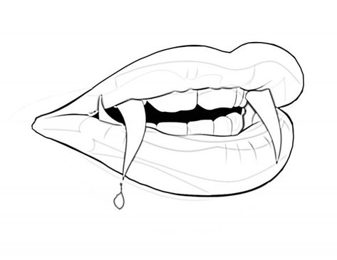 Vampire Coloring Pages, Scary Coloring Pages, Teeth Drawing, Bat Coloring Pages, Vampire Drawings, Adult Colouring Printables, Vampire Fangs, Vampire Teeth, Lips Drawing