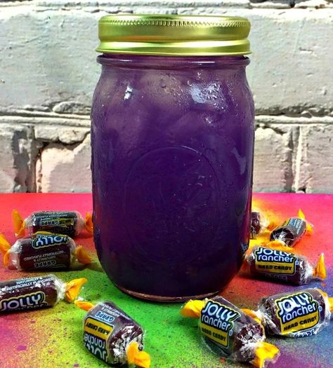 RecipesTrip Jolly Rancher Moonshine, Grape Jolly Rancher, Homemade Moonshine, Homemade Liquor, Liquor Recipes, Moonshine Recipes, Jolly Rancher, Incredible Recipes, Alcohol Drink Recipes