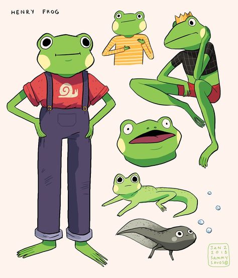 Character Design Challenge, Frog Drawing, Art Mignon, Frog Art, Male Character, Arte Inspo, Poses References, Character Design Animation, Cute Frogs