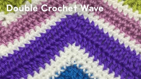 Double Crochet Waves This Double Crochet Wave pattern is part of The Stitch is Right Wave Game. It’s been designed Crochet Lefthanded, Crochet Waves, Crochet Wave Pattern, Hdc Crochet, Crochet Ripple Afghan Pattern, Ripple Afghan Pattern, Learning Crochet, Chevron Crochet Patterns, Crochet Ripple Afghan