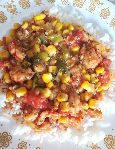 Crawfish Corn Maque Choux Crawfish Corn Maque Choux Cajun, Maque Choux Recipe, Yummy Vegetables, Crawfish Recipes, Louisiana Cuisine, Creole Cooking, Best Seafood Recipes, Just A Pinch Recipes, Louisiana Recipes