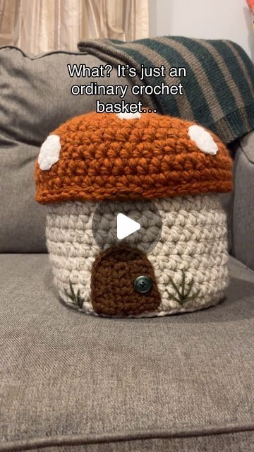 Bayou Self Creations on Instagram: "Everyone can use a nice basket, but if you like mushrooms this one might just be a need.  🍄🧺 Mushroom basket available in my shop  🧶 Crochet pattern is by me, and is also available!  Reel inspiration from @gheebeanscrafty with her adorable crocheted ham 🍖😆" Crochet Mushroom Basket, Mushroom Basket, Reel Inspiration, Crocheted Baskets, Crochet Mushroom, Crochet Basket, Tangled, Crochet Projects, Crochet Pattern