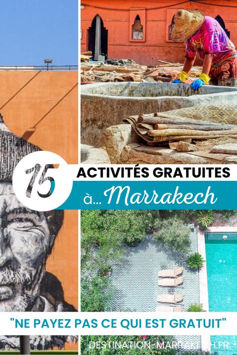 Le street-art à Guéliz, les artisans des souks et la piscine d'un riad, quelques exemples de choses gratuites à faire à Marrakech. Going Places, Marrakech, Luxury Travel, Breathtaking Views, Morocco, Travel Inspiration, Places To Go, Tourism, Around The Worlds