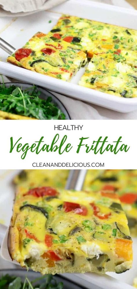 Veggie Frittata Recipes, Frittata Recipes Healthy, Low Carb Frittata, Vegetable Frittata Recipes, Veggie Frittata, Vegetable Frittata, Healthy Veggie, Frittata Recipe, Clean And Delicious