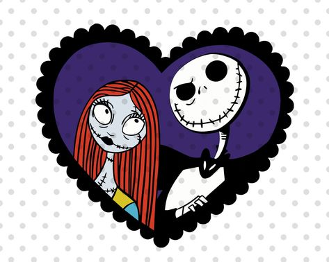 Sally Quotes, Jack And Sally Svg, Nightmare Before Christmas Svg, Jack Y Sally, Hearts Svg, Christmas Svg Files, Jack And Sally, Web Graphics, Svg Halloween