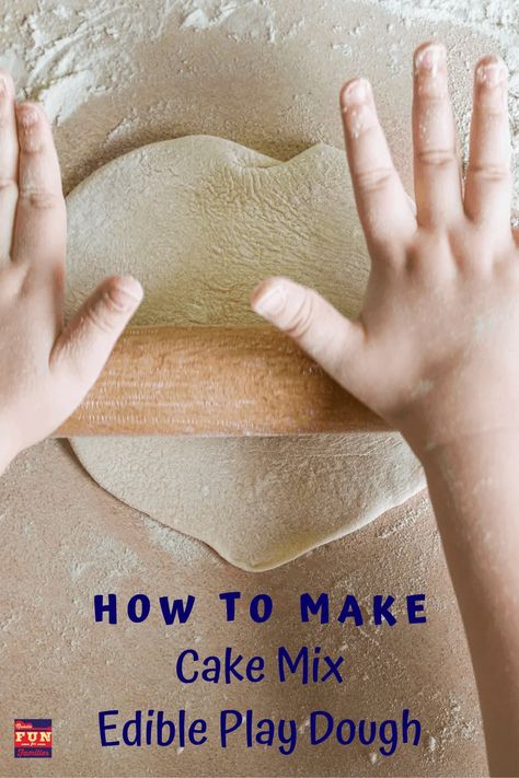 Here is a fun and easy activity to do at home. With only a few ingredients you can make Cake Mix Edible Play Dough. Edible Play Dough, Easy Play Dough, Edible Playdough, Cupcake Tins, Playdough Recipe, Mix Recipes, Box Cake Mix, White Cake Mixes, Easy Activities