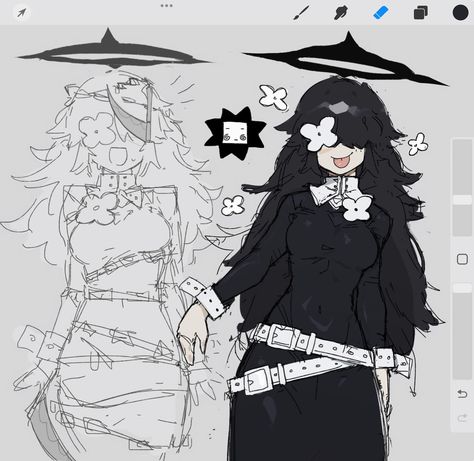 Nun outfit girl anatomy hands scythe weapon long hair eyepatch Characters Inspiration Drawing, Fancy Art, Concept Art Drawing, August 19, Female Character Design, Character Design References, Manga Illustration, Drawing Reference Poses, Art Inspiration Drawing