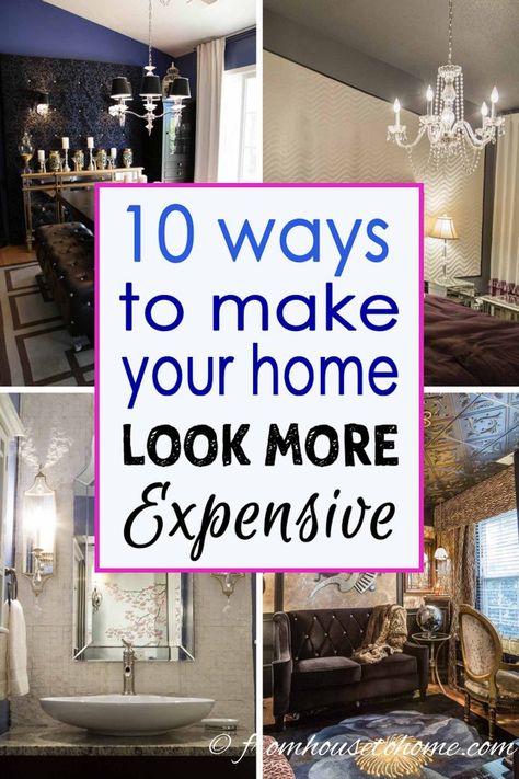 Great home decor ideas for making your house look more expensive without spending a lot of money! I used them to upgrade my builder grade home and make it look more like it was custom built. #fromhousetohome #homedecor #roomdecor Interior Decorating Tips, Builder Grade, Tuscan Decorating, Office Makeover, Home Upgrades, Updating House, Look Vintage, Home Decor Trends, Simple House